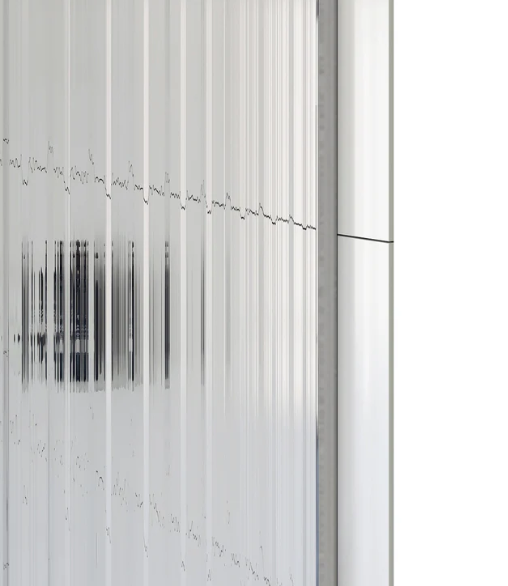 A&E Bath Flora 60 Fluted Glass Shower Kit