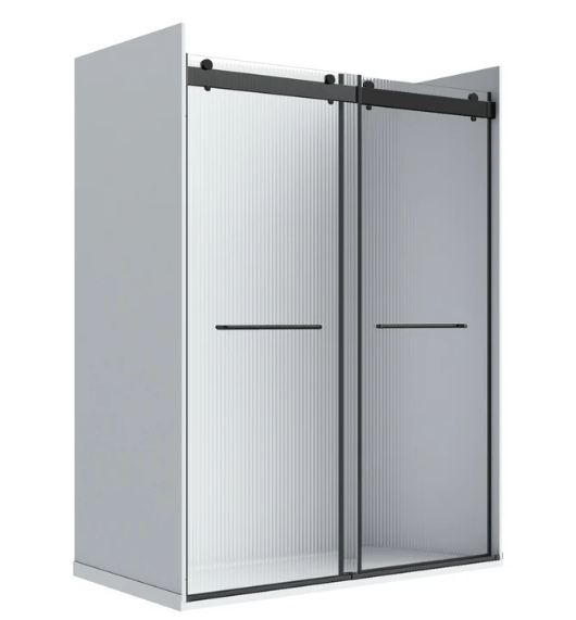 A&E Bath Flora 60 Fluted Glass Shower Kit