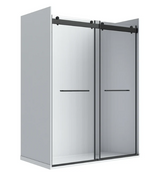 A&E Bath Flora 60 Fluted Glass Shower Kit