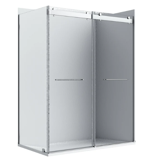 A&E Bath Flora 36x48 Raindrop Glass Shower Kit