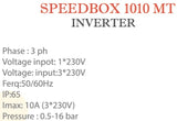 Gol SPEEDBOX - Inverter 1010 MT-60Hz- PSI +