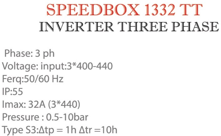 Gol SPEEDBOX - Inverter Three Phase 1332TT +TR10 NPT -6 400-440V 3ph 50/60