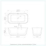 Mina-59-WHT Freestanding Bathtub