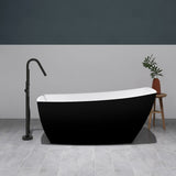 Yori-67-BLK Freestanding Bathtub