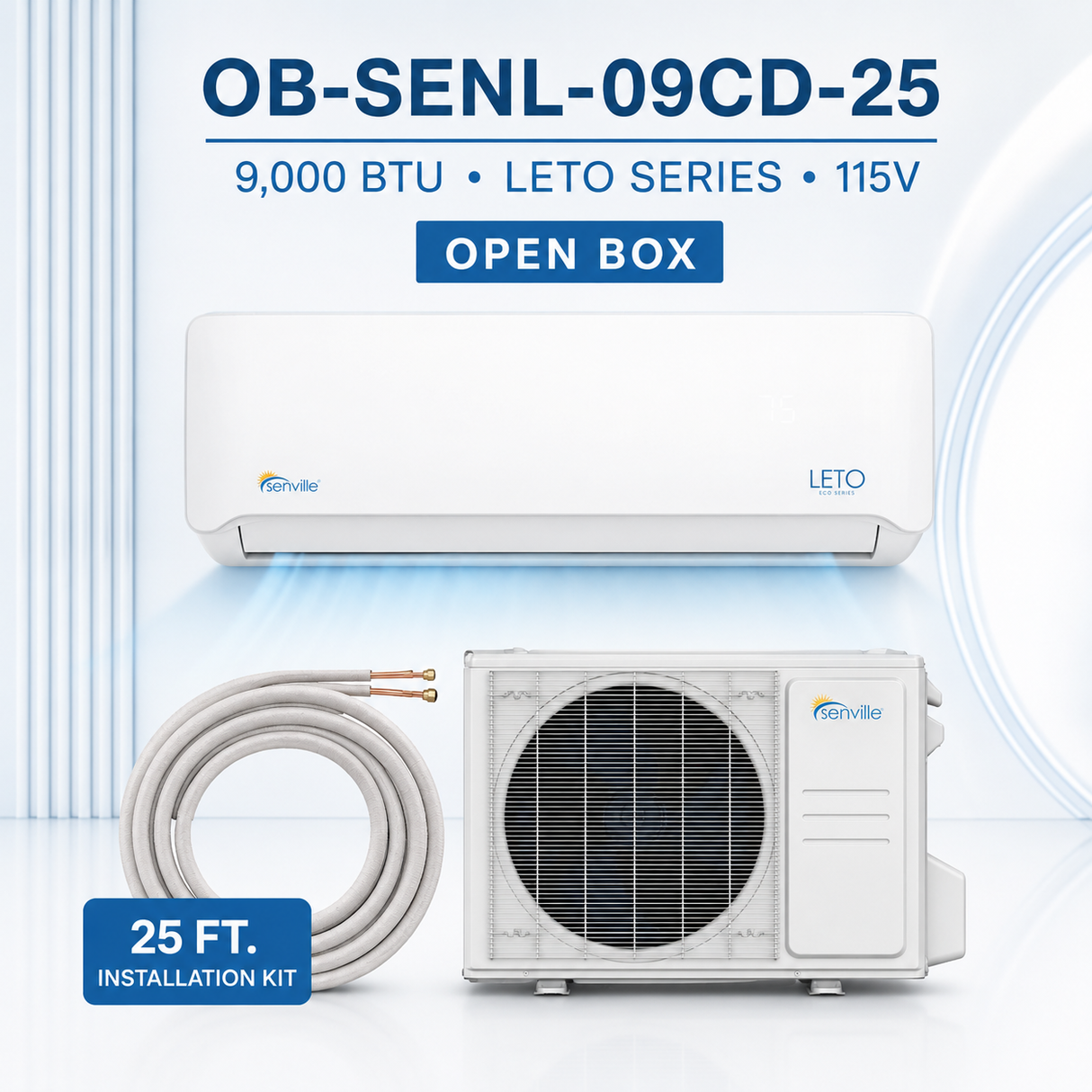 Open-Box Senville 9K LETO 115V Mini Split AC/Heat Pump