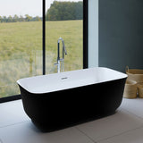 Mina-67-BLK Freestanding Bathtub