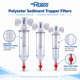 Rusco 3/4" Sediment Trapper Filters | Reusable Sediment Filtration Systems