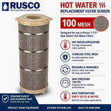 Rusco 1-1/2" Spin-Down and Hot Water Filter Replacement Elements