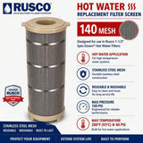 Rusco 1-1/2" Spin-Down and Hot Water Filter Replacement Elements