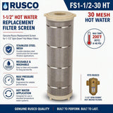 Rusco 1-1/2" Spin-Down and Hot Water Filter Replacement Elements