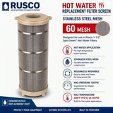 Rusco 1-1/2" Spin-Down and Hot Water Filter Replacement Elements