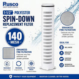 Rusco 1-1/2" Spin-Down and Hot Water Filter Replacement Elements