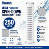 Rusco 1-1/2" Spin-Down and Hot Water Filter Replacement Elements