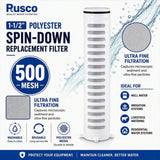 Rusco 1-1/2" Spin-Down and Hot Water Filter Replacement Elements