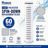 Rusco 1-1/2" Spin-Down and Hot Water Filter Replacement Elements