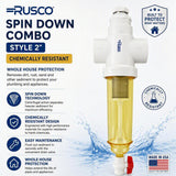 Rusco CF 2" Sediment Trapper Filter | Combo Style Sediment Filtration