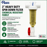 Rusco 2" Heavy Duty Spin-Down Filter | Stainless Steel & Chemical Resistant Models