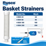 Rusco 4 BSK Basket Strainer Replacement Screens | OEM Filter Baskets