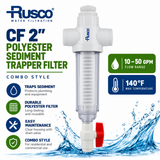 Rusco CF 2" Sediment Trapper Filter | Combo Style Sediment Filtration