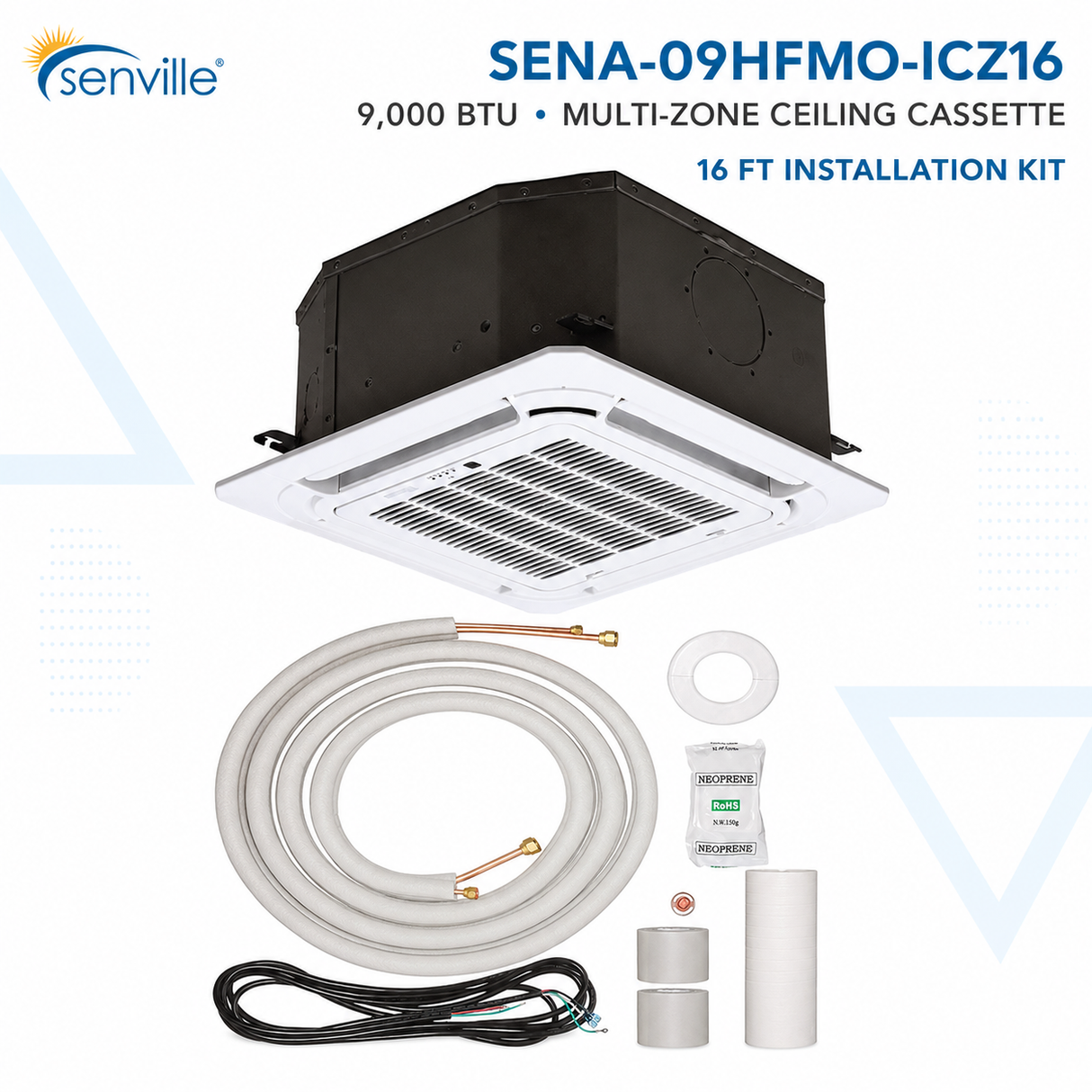 Senville 9,000 BTU Multi-Zone Ceiling Cassette