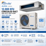 Senville AURA Concealed Duct Mini Split Heat Pumps | 9K–24K