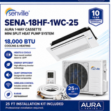 Senville AURA 1-Way Cassette Mini Split Heat Pumps | 6K–18K BTU