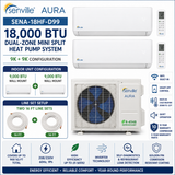 Senville AURA 18,000 BTU Dual-Zone Mini Split Heat Pump | SENA-18HF/D