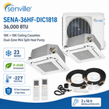Senville AURA 36,000 BTU dual-zone ceiling cassette