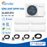 Senville AURA 36000 BTU Quad Zone Mini Split Air Conditioner - Heat Pump - SENA/36HF/Q