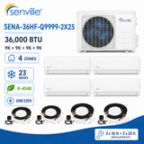 Senville AURA 36000 BTU Quad Zone Mini Split Air Conditioner - Heat Pump - SENA/36HF/Q