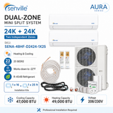 Senville AURA 48,000 BTU Dual-Zone Mini Split Heat Pump | SENA-48HF/D