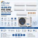 Senville AURA 48,000 BTU Five-Zone Mini Split Heat Pump | SENA-48HF/F