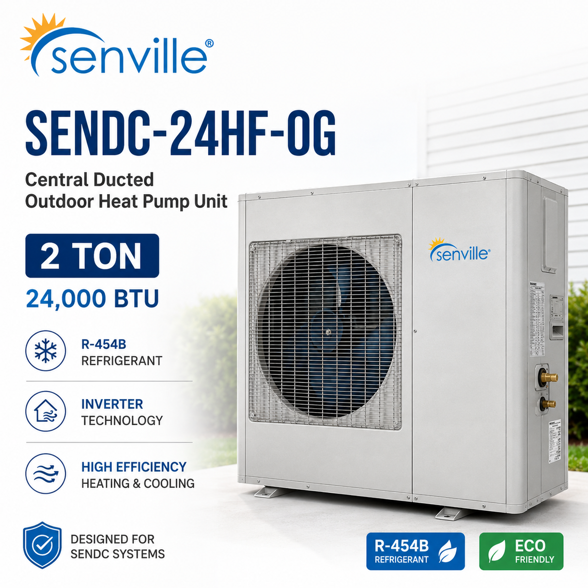Senville SENDC Central Ducted Outdoor Heat Pump Units | 2, 4 & 5 Ton