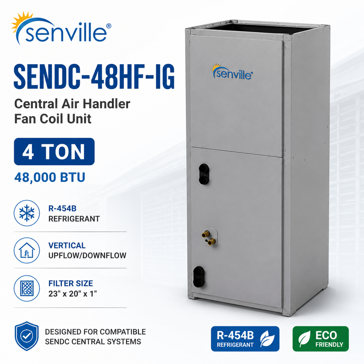 Senville SENDC Central Air Handler Fan Coil Units | 2, 4 & 5 Ton
