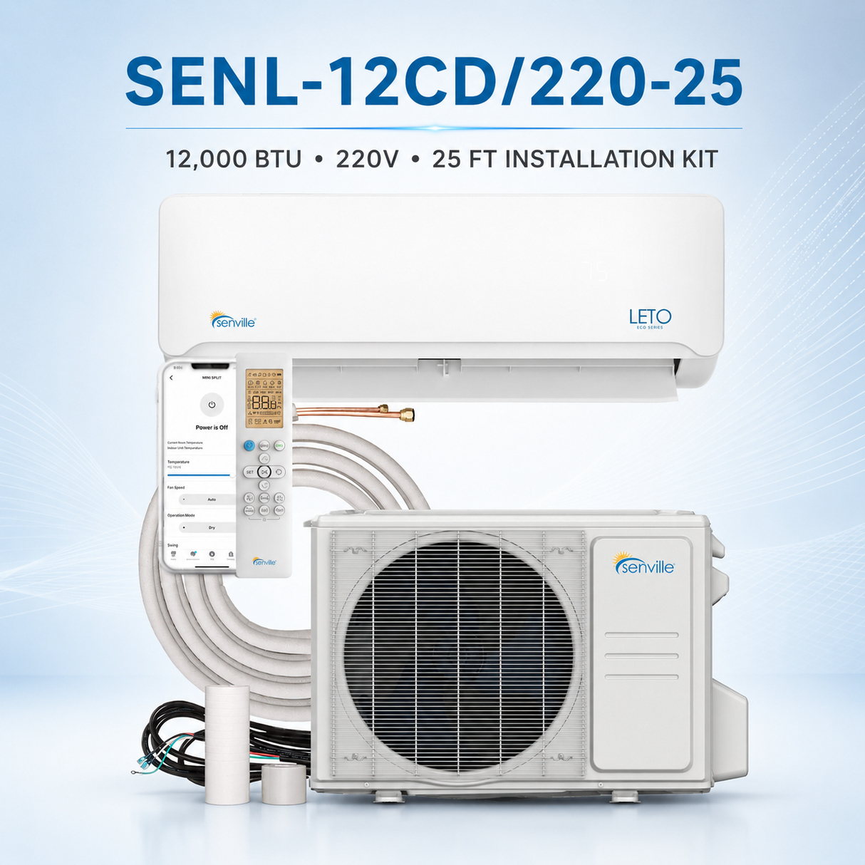 Senville 12,000 BTU LETO Mini Split Heat Pump | SENL-12CD/220