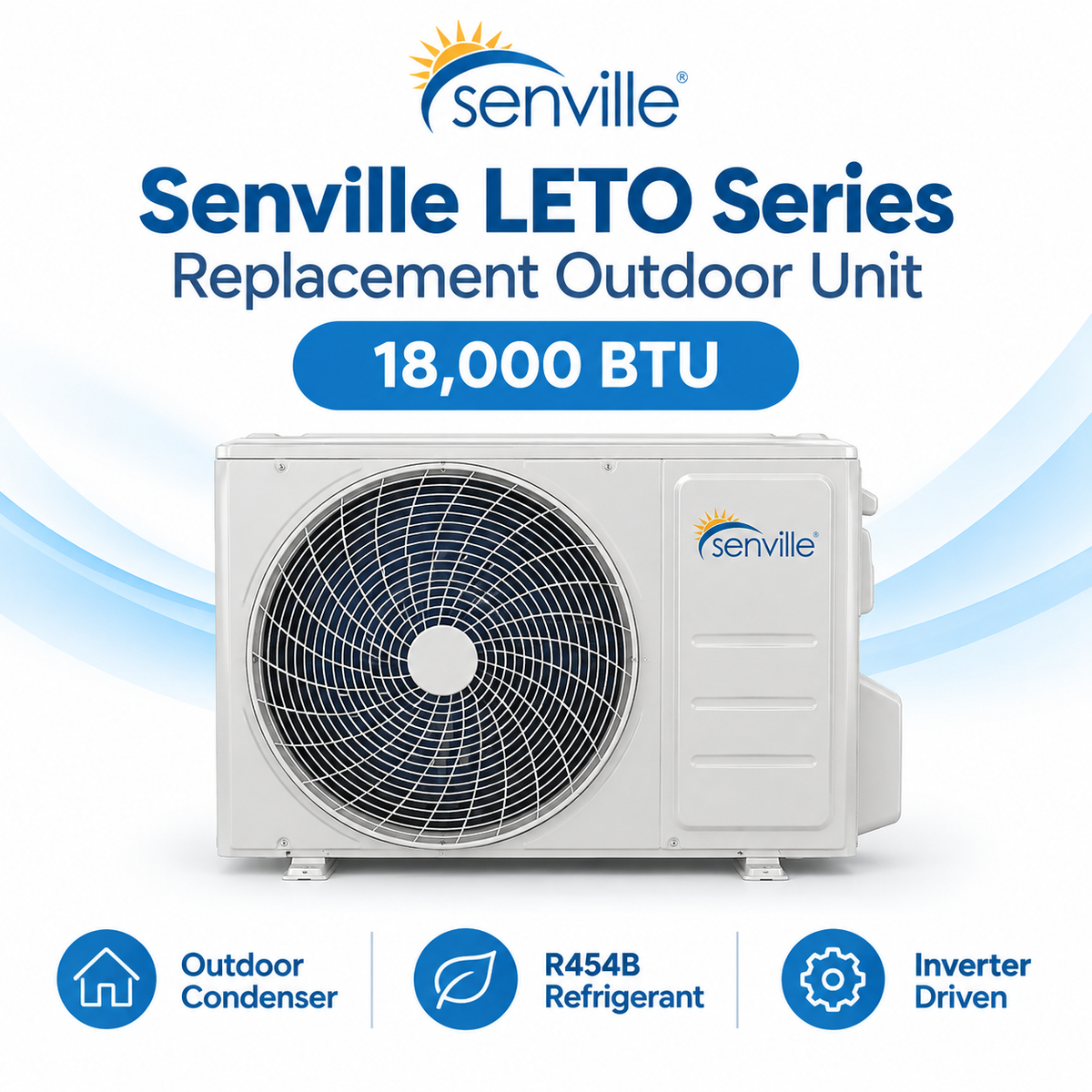 Senville LETO Mini Split Replacement Outdoor Unit