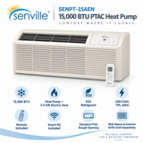Senville PTAC Packaged Terminal Air Conditioner Heat Pumps