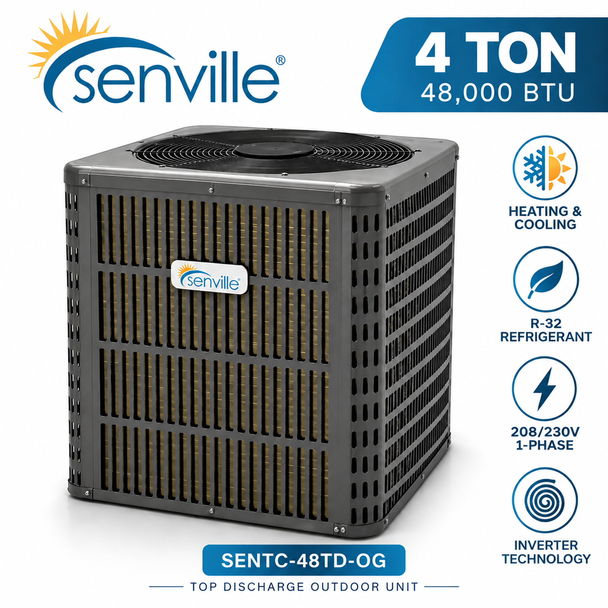 Senville SENTC Top Discharge Outdoor Units | 2–5 Ton