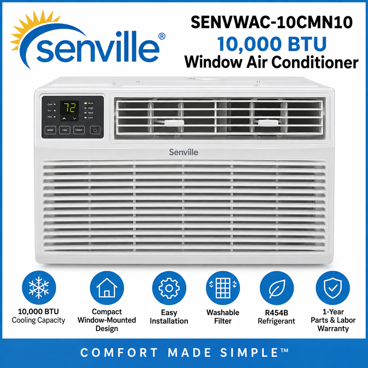 Senville Window Air Conditioner – 10,000 & 12,000 BTU