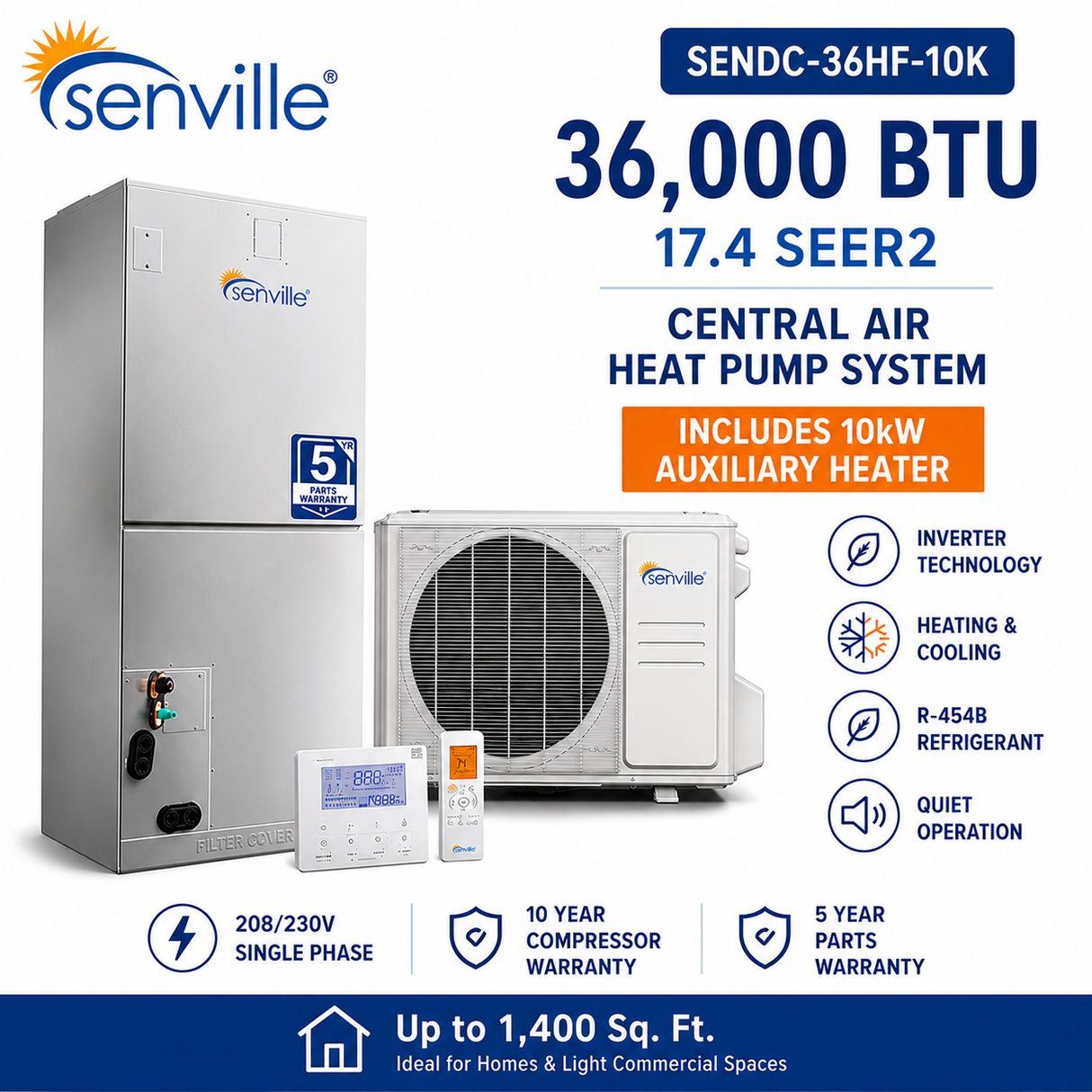 Senville SENDC Central Air Conditioner Heat Pump Systems