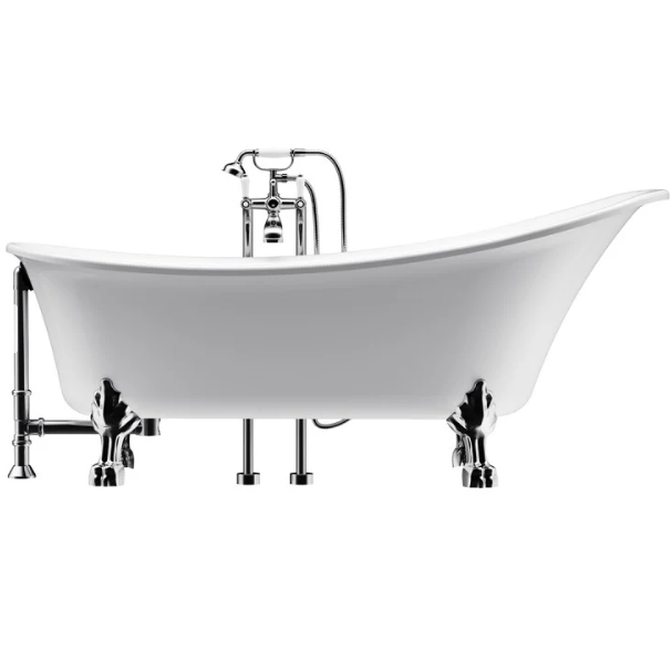 A&E Bath Diane 69" Freestanding Classical Clawfoot Acrylic Bathtub