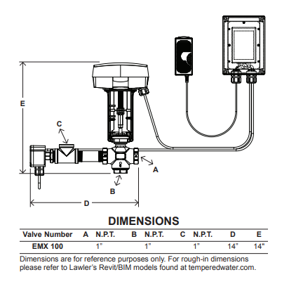 Lawler Neptune EMX 100 Electronic Mixing Valve 943010