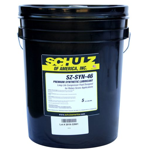 Schultz 5 Gal, ISO 46 Food Grade Synthetic rotary oil SZ-SYN-FG-46-5