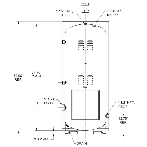 SANCO2 200 Gallon + 18kw ECO-200SW18 Swing Tank