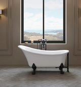 A&E Bath Diane 59" Freestanding Classical Clawfoot Acrylic Bathtub