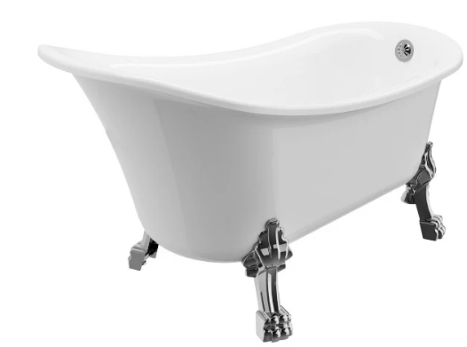 A&E Bath Diane 59" Freestanding Classical Clawfoot Acrylic Bathtub