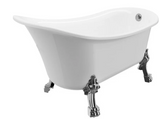 A&E Bath Diane 59" Freestanding Classical Clawfoot Acrylic Bathtub