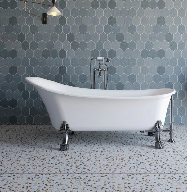 A&E Bath Diane 69" Freestanding Classical Clawfoot Acrylic Bathtub