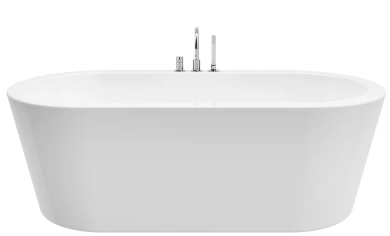 A&E Bath Luna Freestanding Deck Mount Acrylic Bathtub