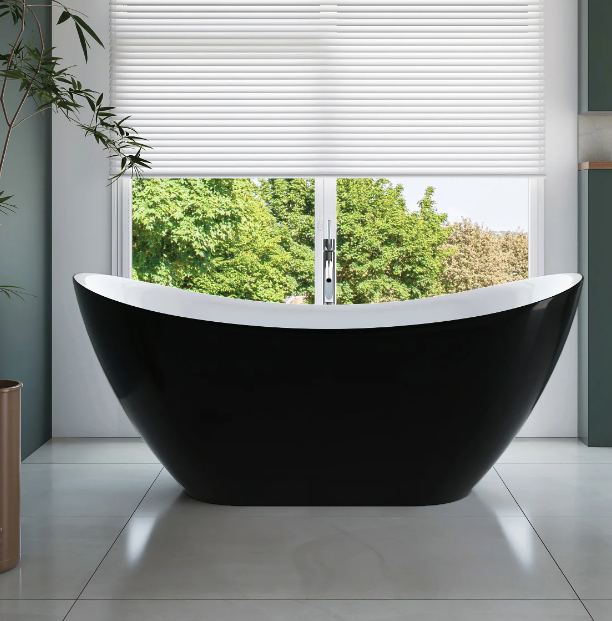 A&E Bath Corbin 59"/67" Freestanding Deluxe Family Acrylic Bathtub